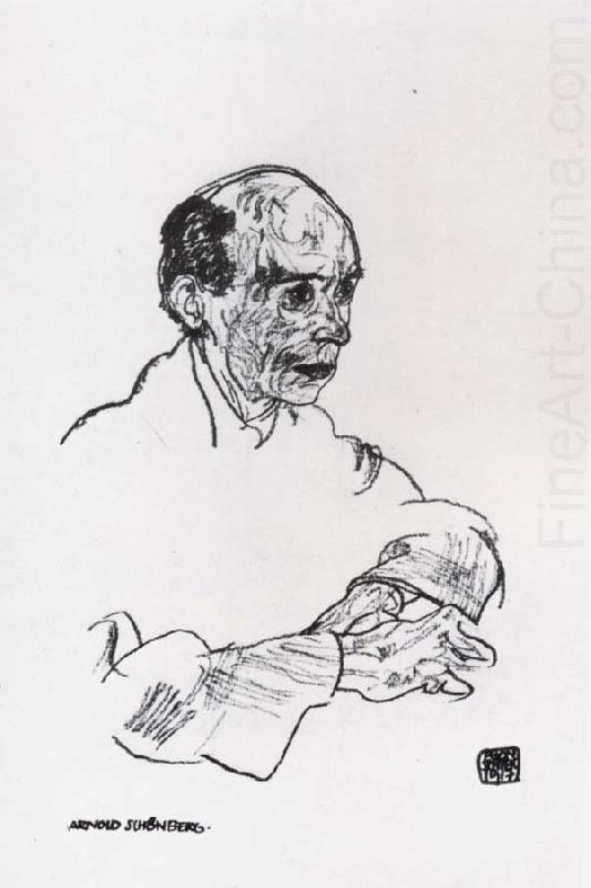 Portrait of arnold schonberg, Egon Schiele